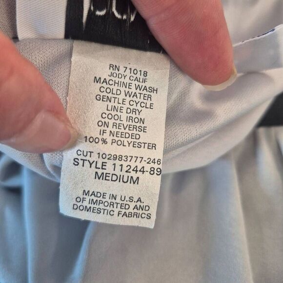 Jody California Women's Silver Poly & Black Lace Lined Slip Skirt NEW NWT - Picture 7 of 13